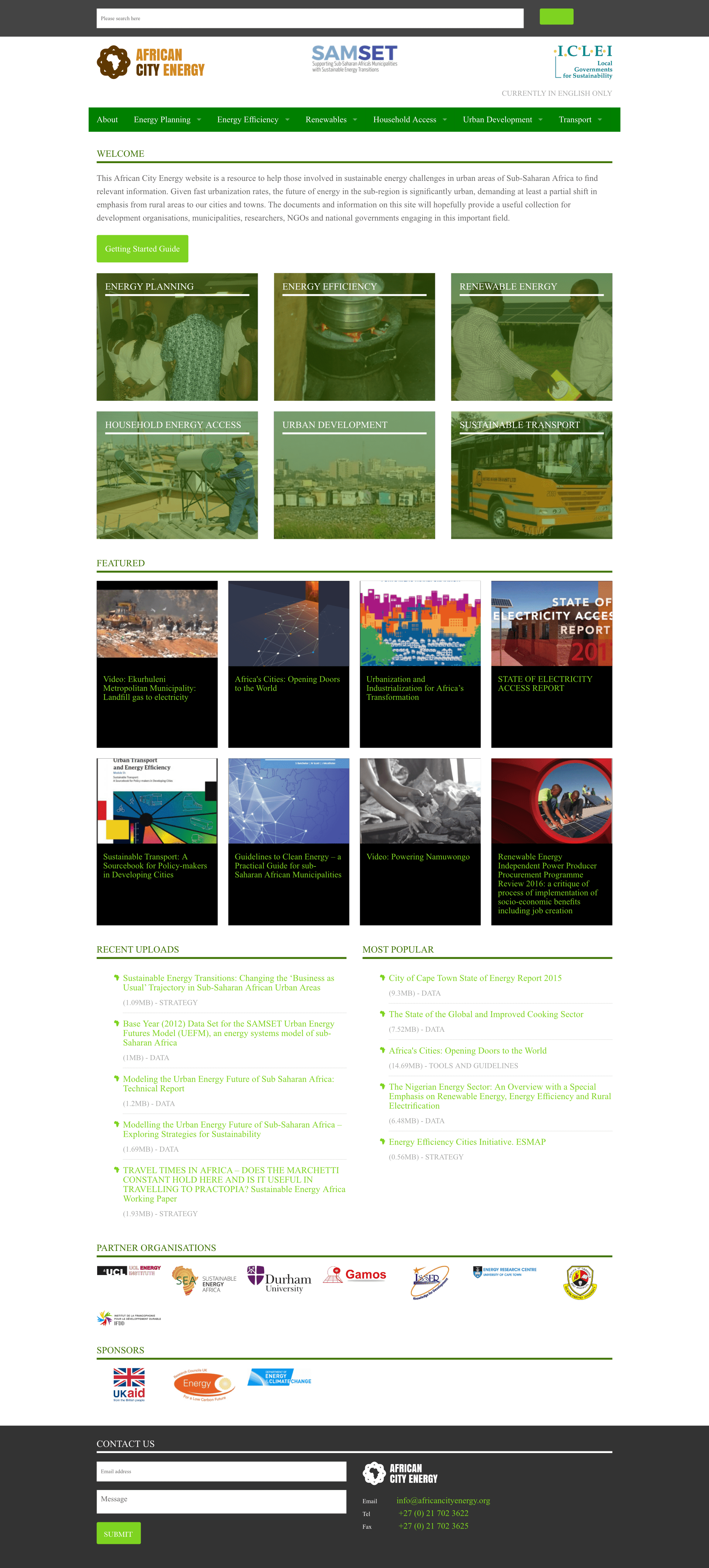 African City Energy Website