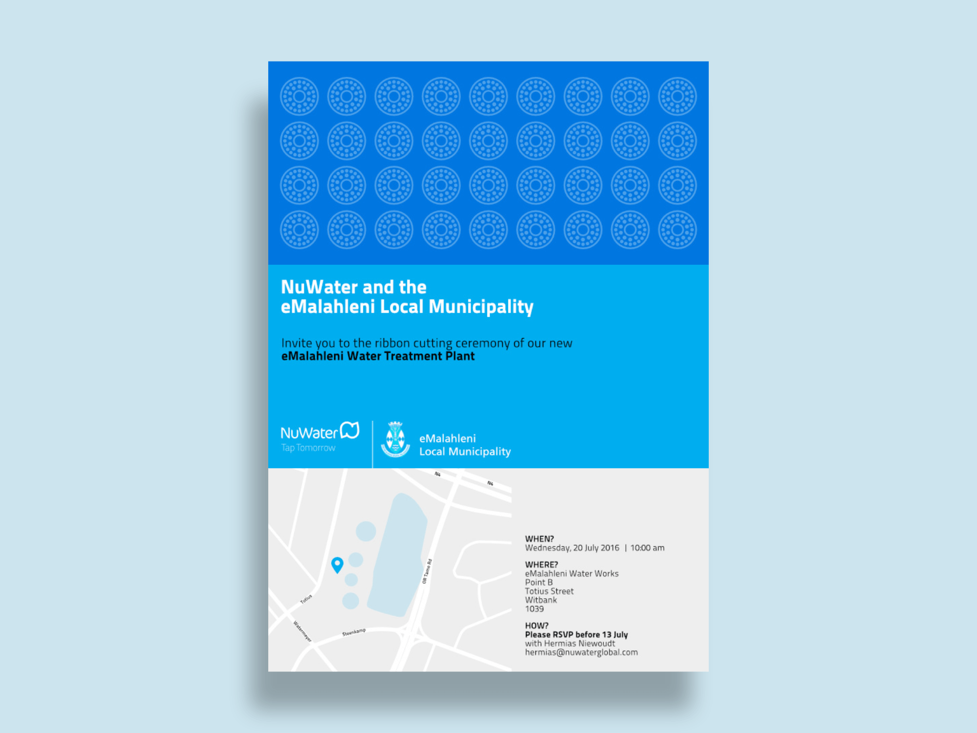 NuWater Email Invitation