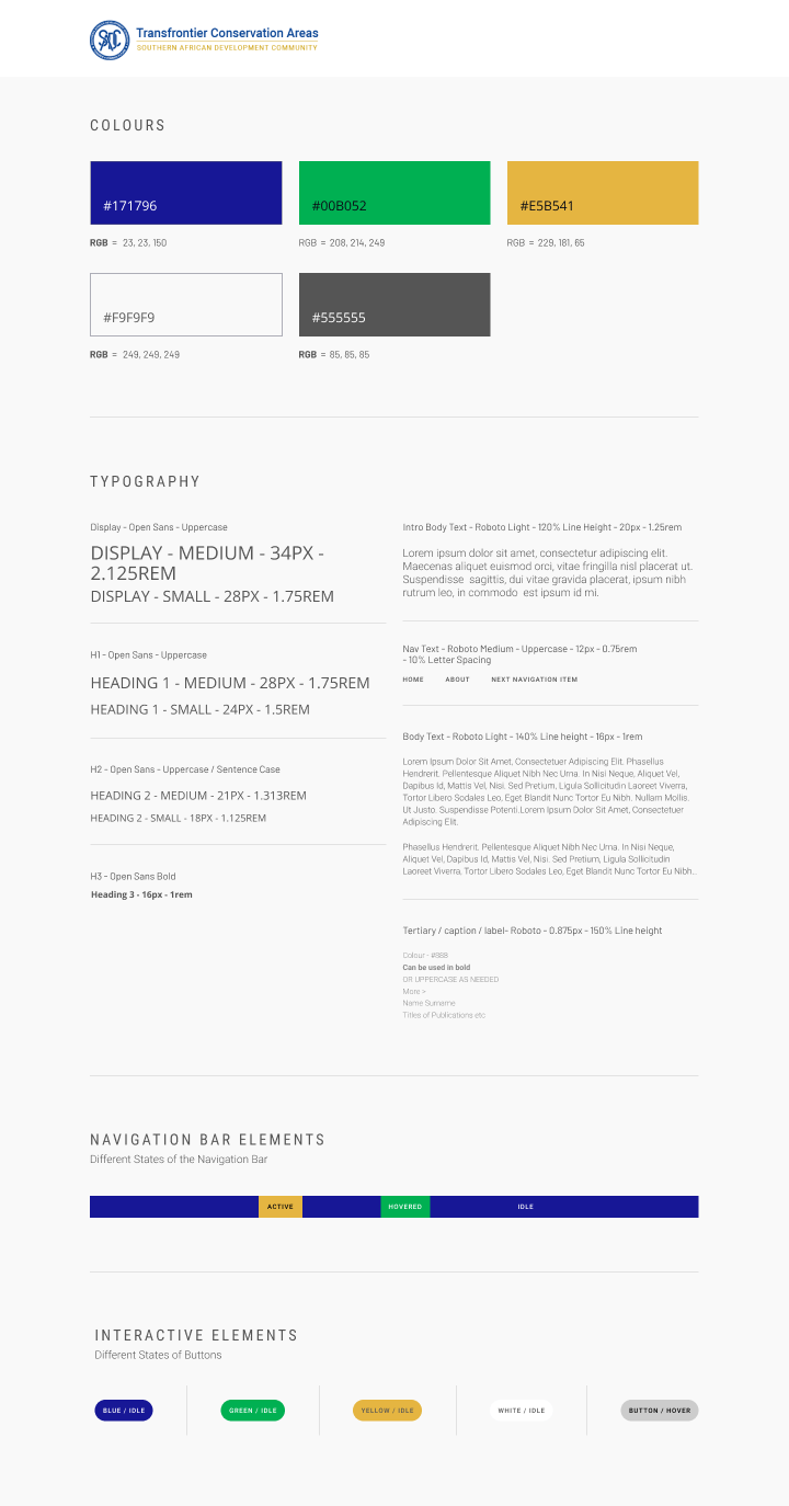 Transfrontier Conservation Areas Website